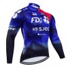 Wielershirt 2024 FDJ Suez Lange Mouw Blauw